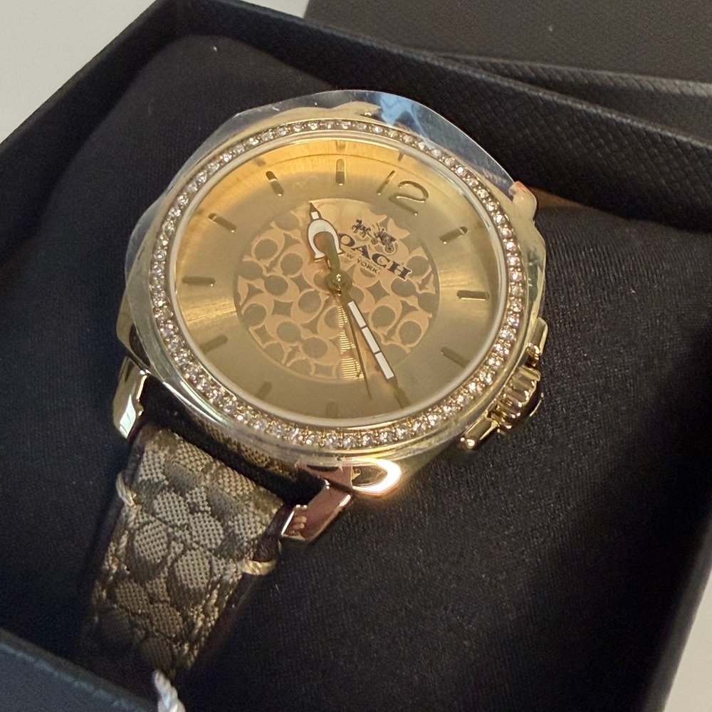 Coach gold signature brown monogram Watch